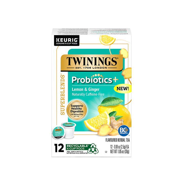 Probiotics+ Lemon & Ginger K-Cup® Pods – Twinings North America
