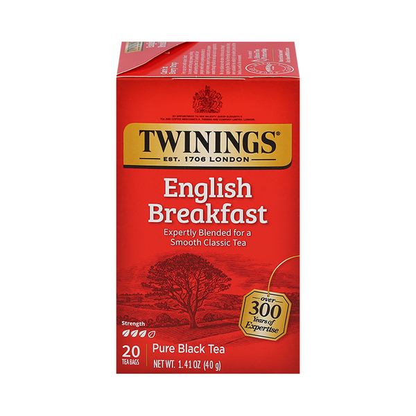 Twinings of London English Breakfast Black Tea Bag - 25 Cup - 25 / Box -  Bluebird Office Supplies
