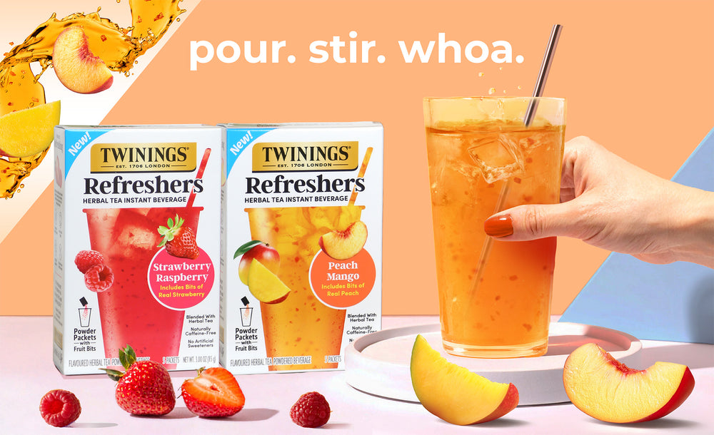 Mango Raspberry Refresher Peach Mango Refreshers – Twinings North America