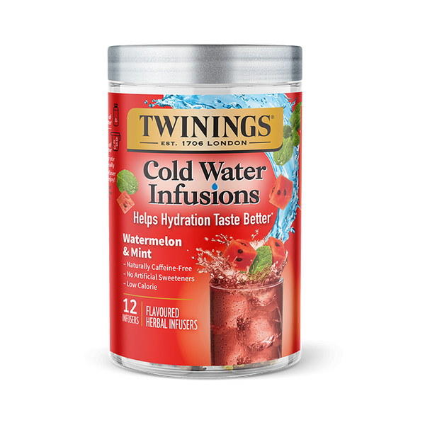 Twinings Cold Water Infusions, Peach & Passionfruit Infuser Bags, 12 Count  Canister