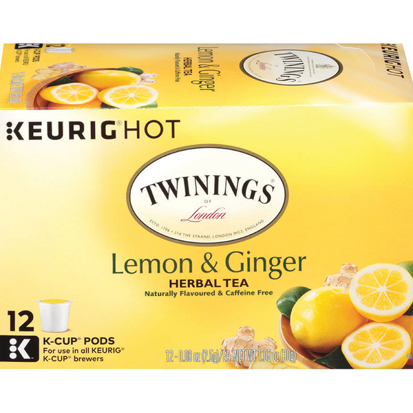 Twinings Lemon Ginger Herbal Tea K Cup Pods Twinings North