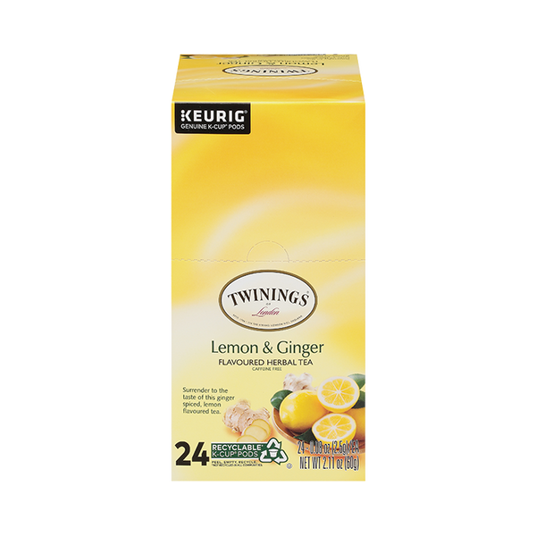 Twinings Lemon Ginger Herbal Tea K Cup Pods Twinings North
